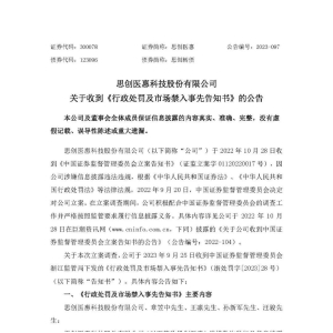 知名A股医疗企业被重罚8570万，董事长10年禁入！