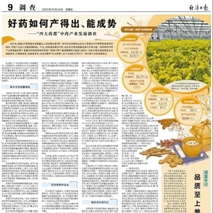 好药如何产得出、能成势——“四大药都”中药材产业发展调查